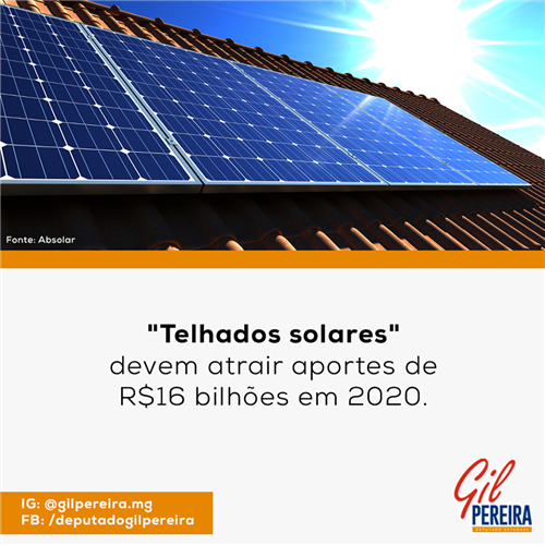 "Telhados solares" devem atrair aportes de R$16 bilhões em 2020 "Telhados solares" devem atrair aportes de R$16 bilhões em 2020