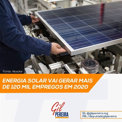 Energia solar vai gerar mais de 120 mil empregos em 2020 Energia solar vai gerar mais de 120 mil empregos em 2020